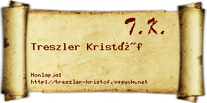Treszler Kristóf névjegykártya