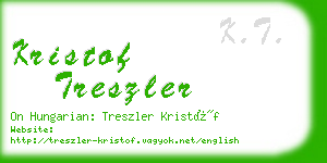 kristof treszler business card